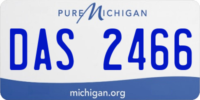 MI license plate DAS2466