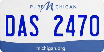 MI license plate DAS2470