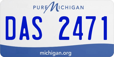 MI license plate DAS2471