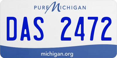 MI license plate DAS2472