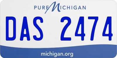 MI license plate DAS2474