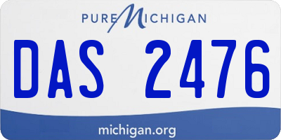 MI license plate DAS2476