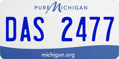 MI license plate DAS2477