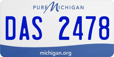 MI license plate DAS2478