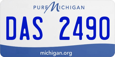MI license plate DAS2490
