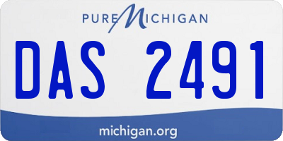 MI license plate DAS2491