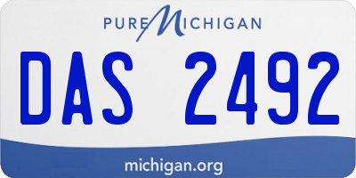 MI license plate DAS2492