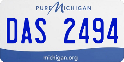 MI license plate DAS2494