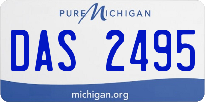 MI license plate DAS2495