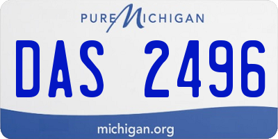 MI license plate DAS2496