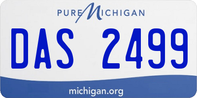 MI license plate DAS2499