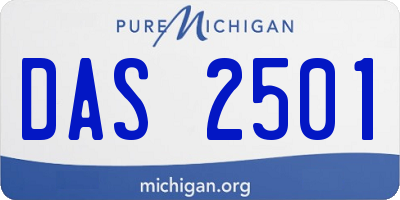 MI license plate DAS2501