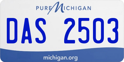 MI license plate DAS2503