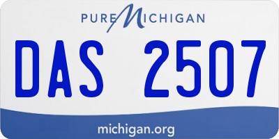 MI license plate DAS2507