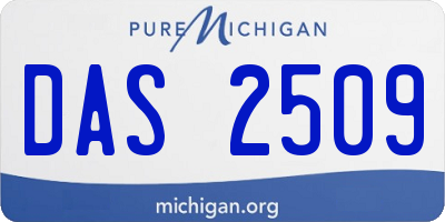 MI license plate DAS2509