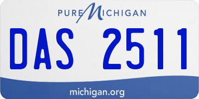 MI license plate DAS2511
