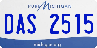 MI license plate DAS2515