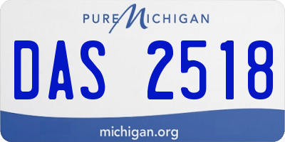 MI license plate DAS2518