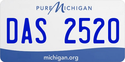 MI license plate DAS2520