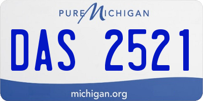 MI license plate DAS2521
