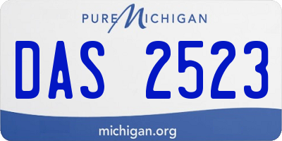 MI license plate DAS2523