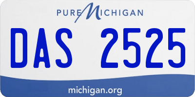 MI license plate DAS2525