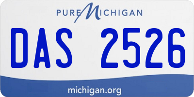 MI license plate DAS2526