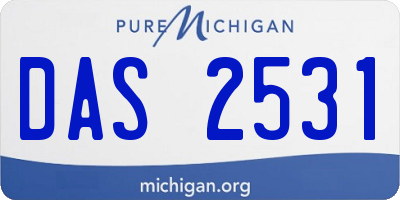 MI license plate DAS2531