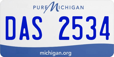 MI license plate DAS2534