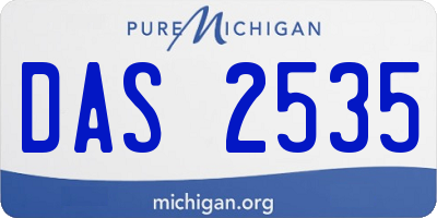 MI license plate DAS2535