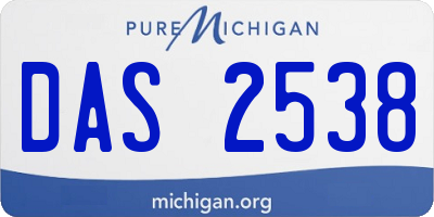 MI license plate DAS2538