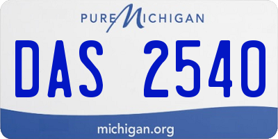 MI license plate DAS2540
