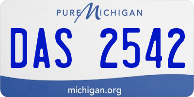 MI license plate DAS2542