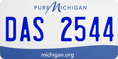 MI license plate DAS2544