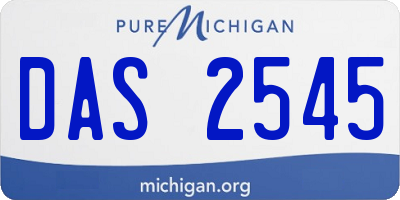 MI license plate DAS2545