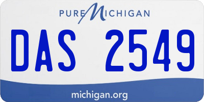 MI license plate DAS2549
