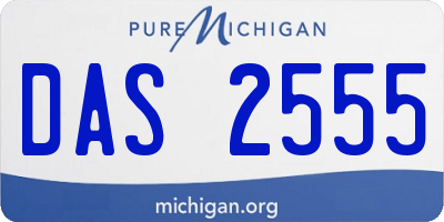 MI license plate DAS2555