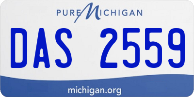 MI license plate DAS2559