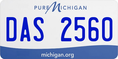 MI license plate DAS2560