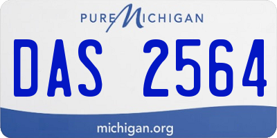 MI license plate DAS2564