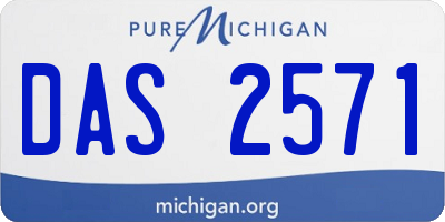 MI license plate DAS2571