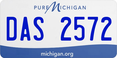 MI license plate DAS2572