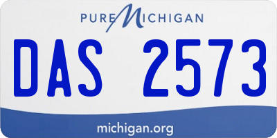 MI license plate DAS2573
