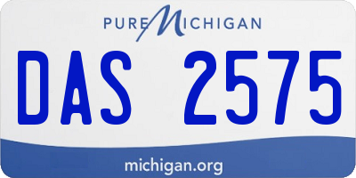 MI license plate DAS2575