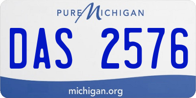 MI license plate DAS2576
