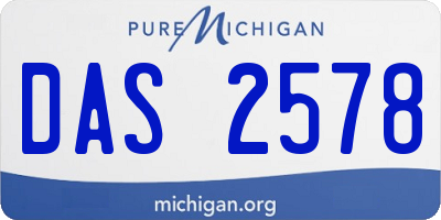 MI license plate DAS2578