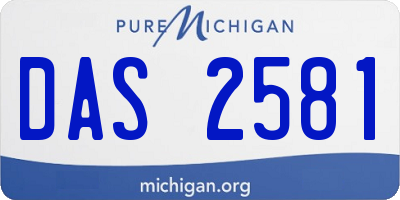 MI license plate DAS2581