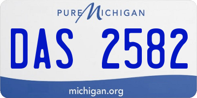 MI license plate DAS2582