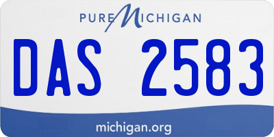 MI license plate DAS2583