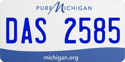MI license plate DAS2585